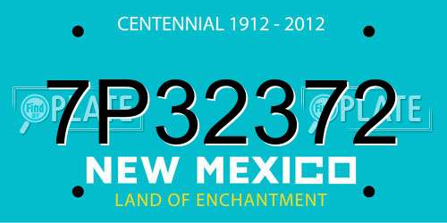 7P32372 New Mexico License Plate
