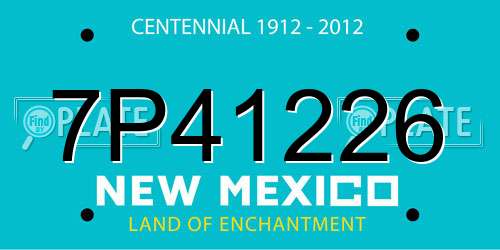 7P41226 New Mexico License Plate