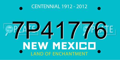 7P41776 New Mexico License Plate
