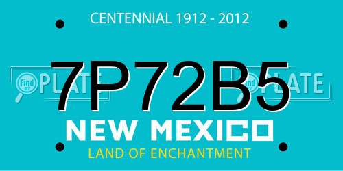 7P72B5 New Mexico License Plate