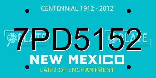 7PD5152 New Mexico License Plate