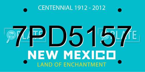 7PD5157 New Mexico License Plate