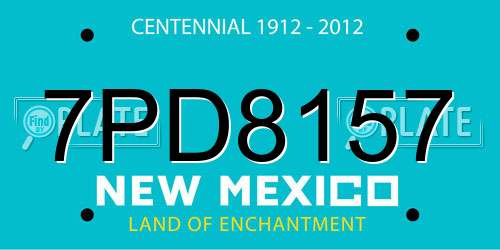 7PD8157 New Mexico License Plate