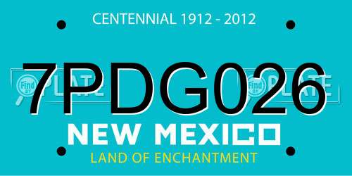 7PDG026 New Mexico License Plate