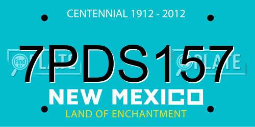 7PDS157 New Mexico License Plate