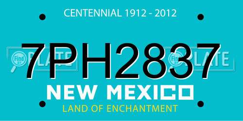 7PH2837 New Mexico License Plate