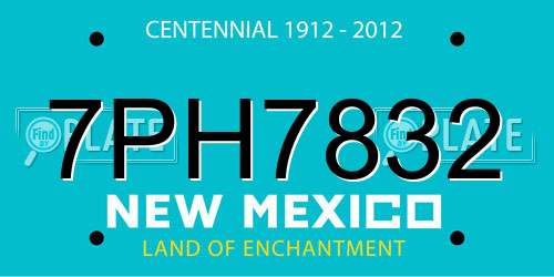 7PH7832 New Mexico License Plate