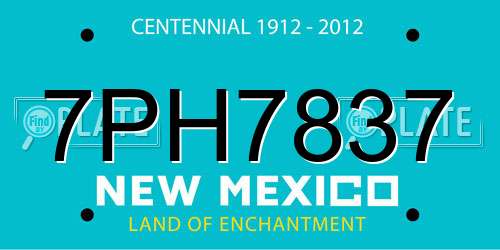 7PH7837 New Mexico License Plate