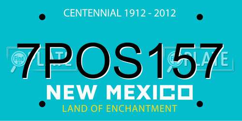 7POS157 New Mexico License Plate