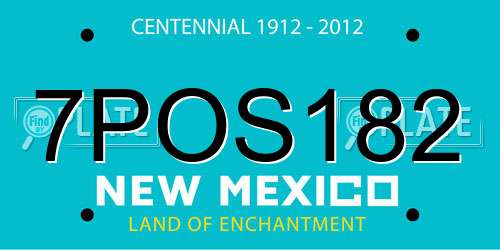 7POS182 New Mexico License Plate
