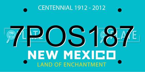 7POS187 New Mexico License Plate