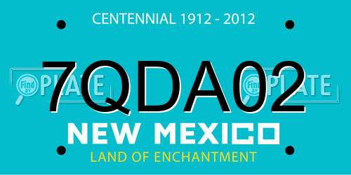 7QDA02 New Mexico License Plate