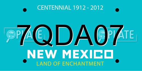 7QDA07 New Mexico License Plate