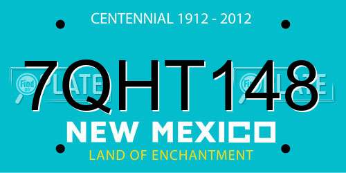 7QHT148 New Mexico License Plate