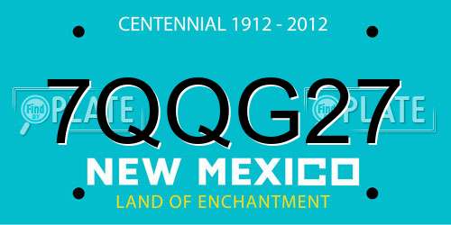 7QQG27 New Mexico License Plate