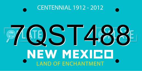 7QST488 New Mexico License Plate