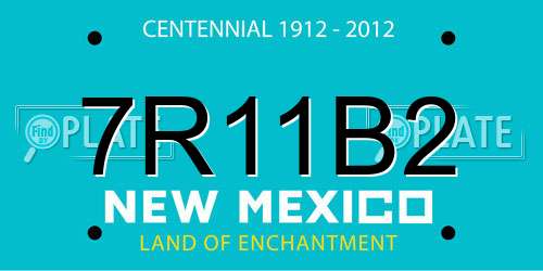 7R11B2 New Mexico License Plate