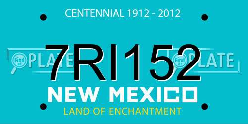 7RI152 New Mexico License Plate