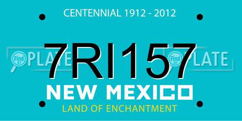 7RI157 New Mexico License Plate