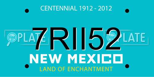 7RII52 New Mexico License Plate