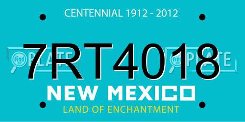 7RT4018 New Mexico License Plate