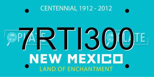 7RTI300 New Mexico License Plate