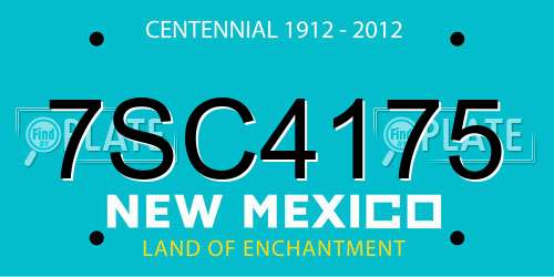 7SC4175 New Mexico License Plate
