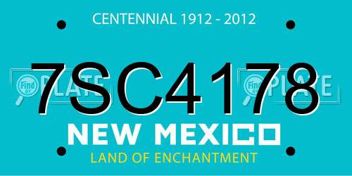 7SC4178 New Mexico License Plate