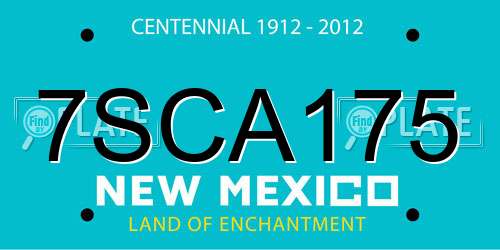7SCA175 New Mexico License Plate