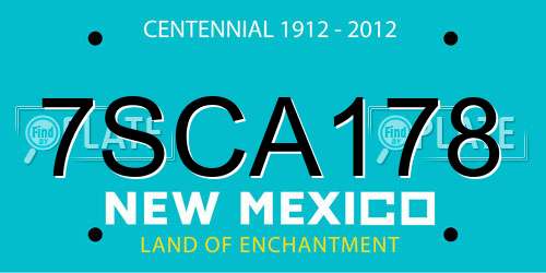 7SCA178 New Mexico License Plate