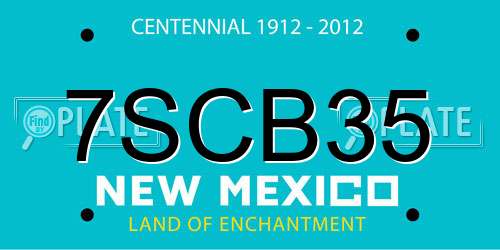 7SCB35 New Mexico License Plate