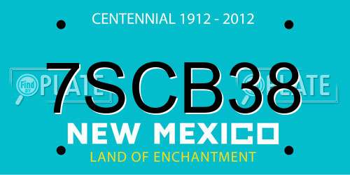 7SCB38 New Mexico License Plate