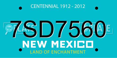 7SD7560 New Mexico License Plate