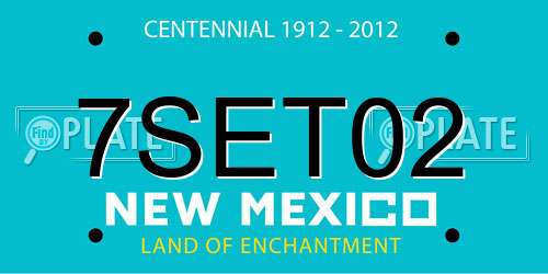 7SET02 New Mexico License Plate