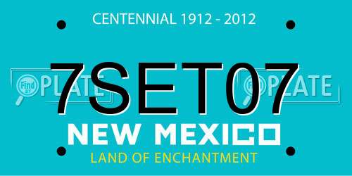 7SET07 New Mexico License Plate