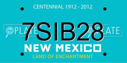 7SIB28 New Mexico License Plate