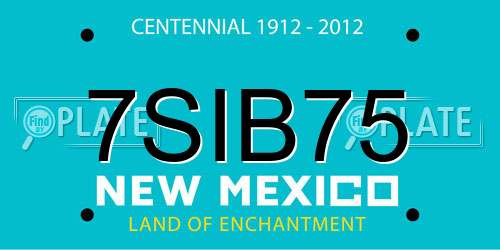 7SIB75 New Mexico License Plate