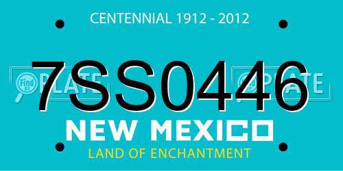7SS0446 New Mexico License Plate