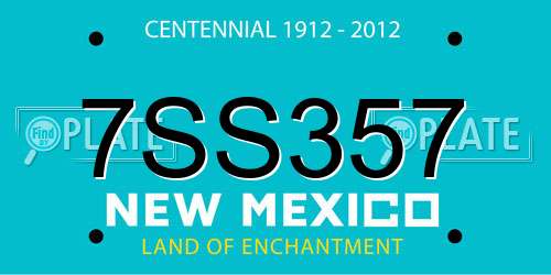 7SS357 New Mexico License Plate