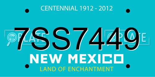 7SS7449 New Mexico License Plate