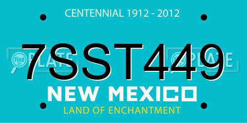 7SST449 New Mexico License Plate