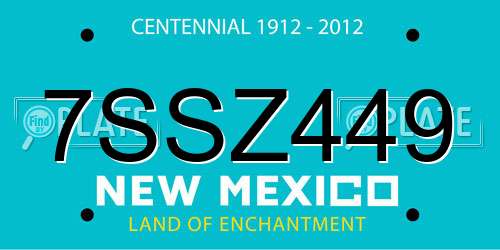 7SSZ449 New Mexico License Plate