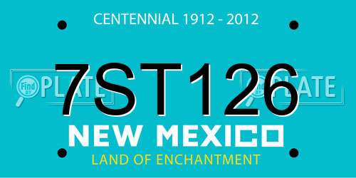7ST126 New Mexico License Plate