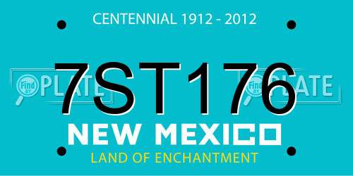 7ST176 New Mexico License Plate