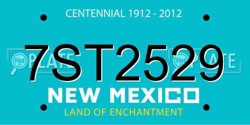 7ST2529 New Mexico License Plate