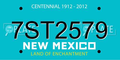 7ST2579 New Mexico License Plate