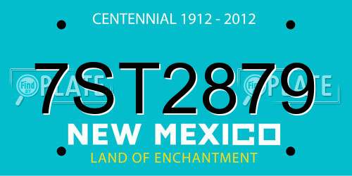 7ST2879 New Mexico License Plate