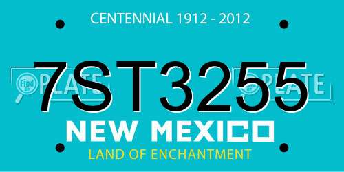 7ST3255 New Mexico License Plate