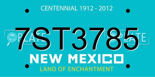 7ST3785 New Mexico License Plate