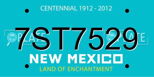 7ST7529 New Mexico License Plate